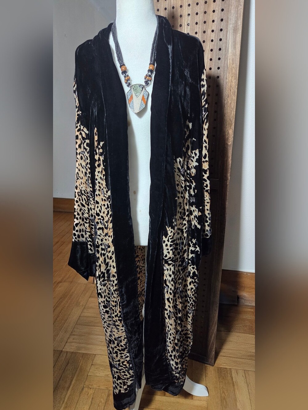 NEW The Kooples Leopard Print Velvet Kimono